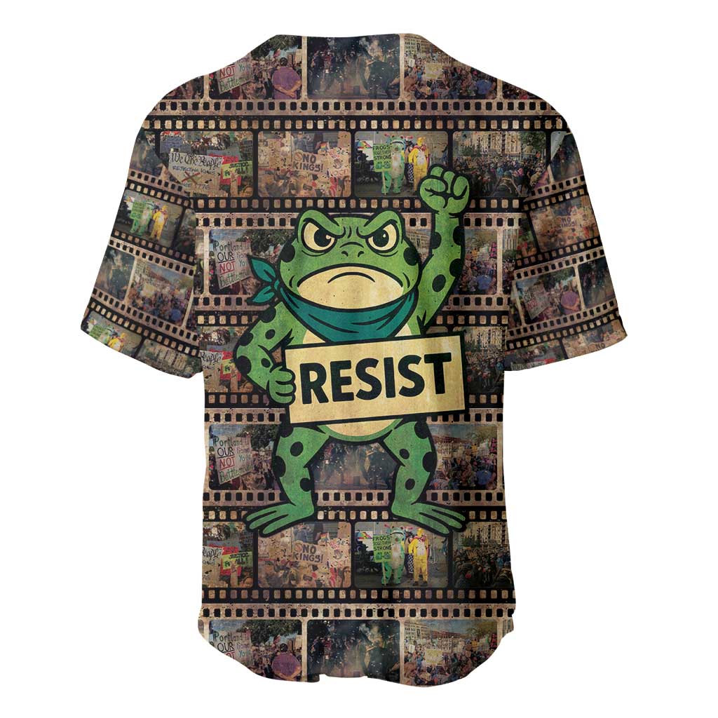 Resist Frog Baseball Jersey Protest Free Portland LT05