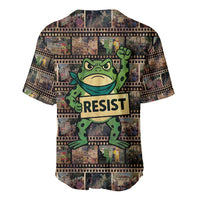 Resist Frog Baseball Jersey Protest Free Portland LT05