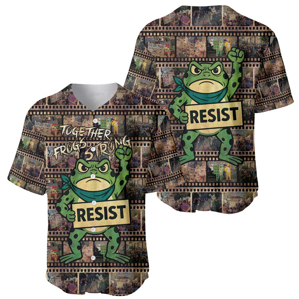 Resist Frog Baseball Jersey Protest Free Portland LT05