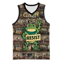 Resist Frog Basketball Jersey Protest Free Portland LT05