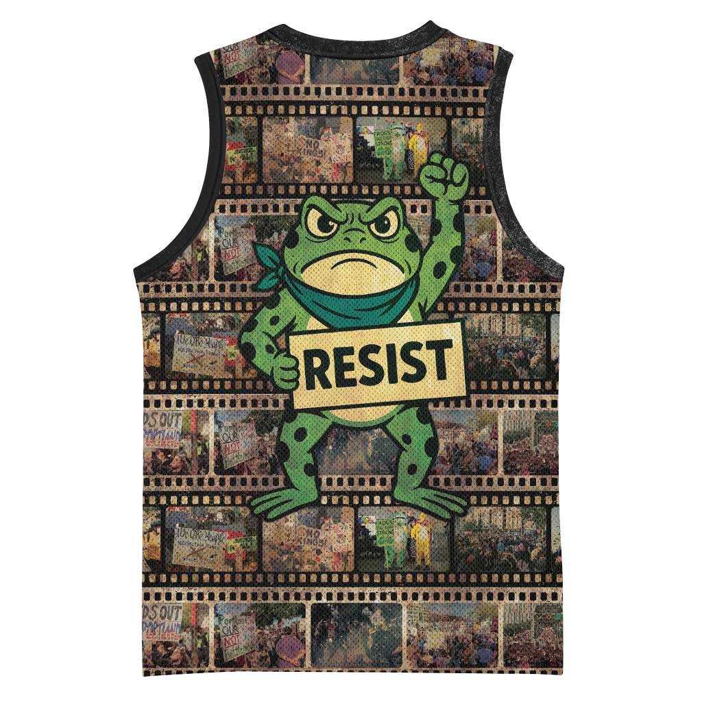 Resist Frog Basketball Jersey Protest Free Portland LT05