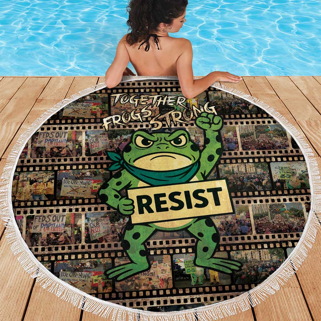 Resist Frog Beach Blanket Protest Free Portland LT05