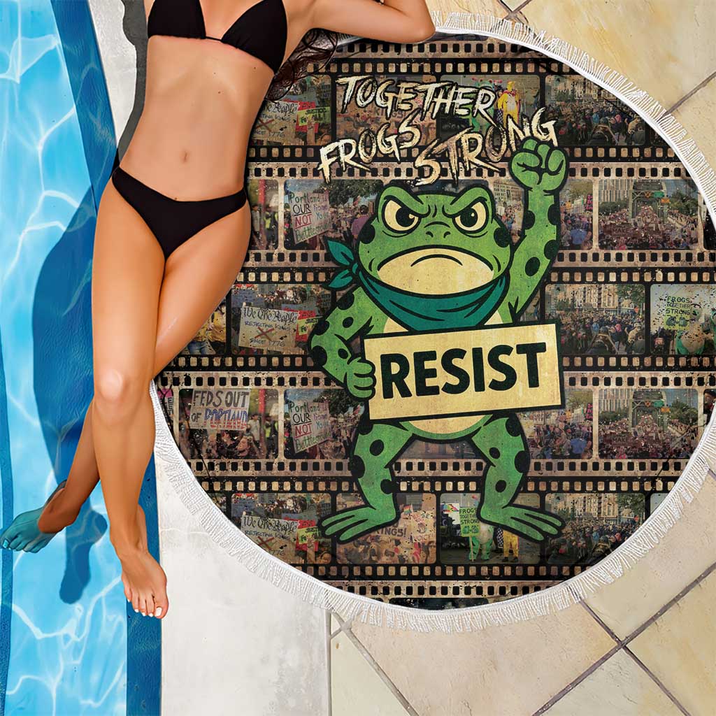 Resist Frog Beach Blanket Protest Free Portland LT05