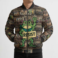 Resist Frog Bomber Puffer Jacket Protest Free Portland LT05