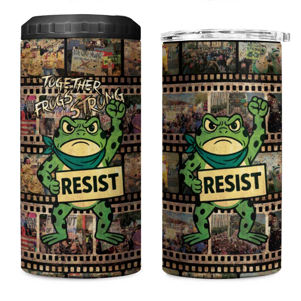Resist Frog 4 in 1 Can Cooler Tumbler Protest Free Portland LT05