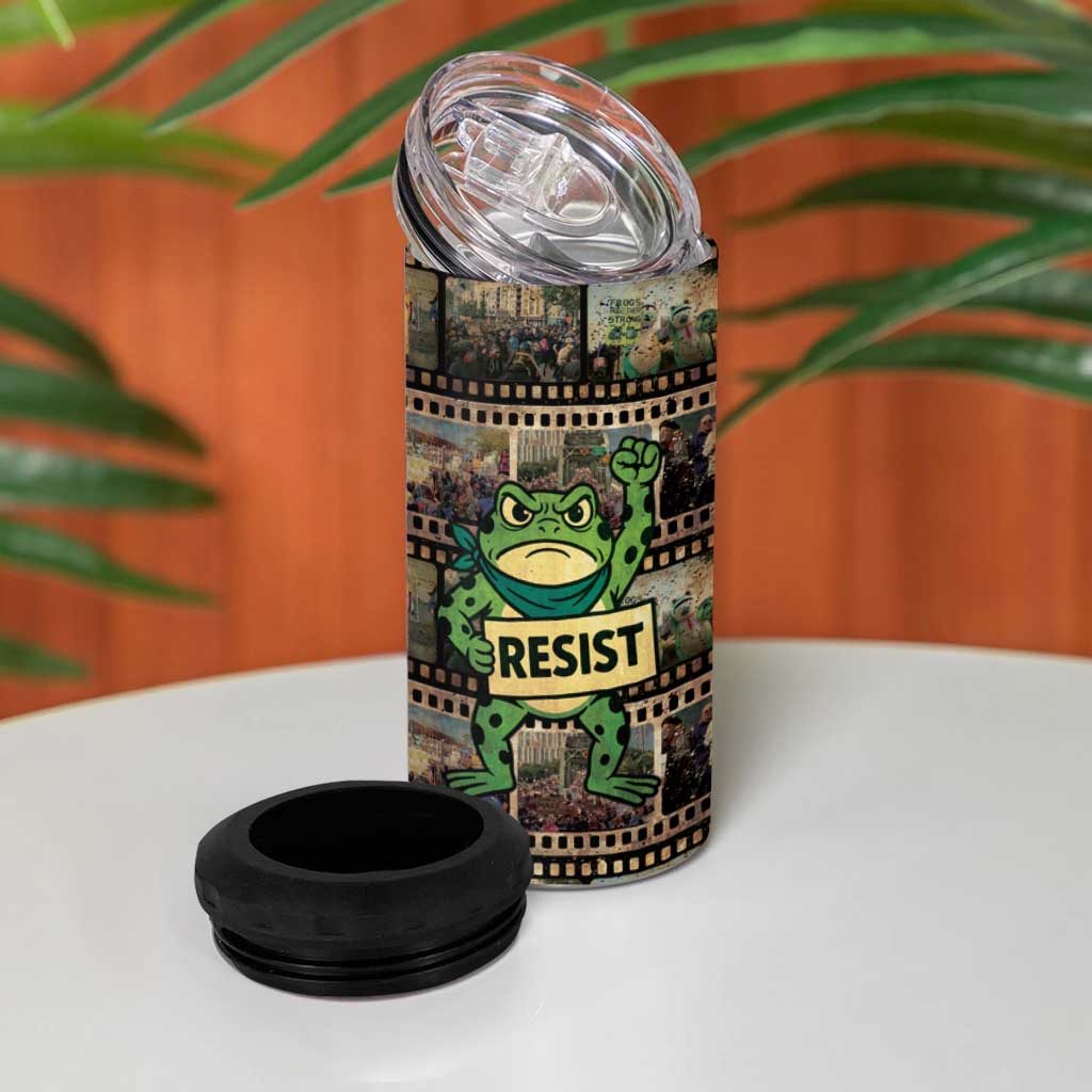 Resist Frog 4 in 1 Can Cooler Tumbler Protest Free Portland LT05