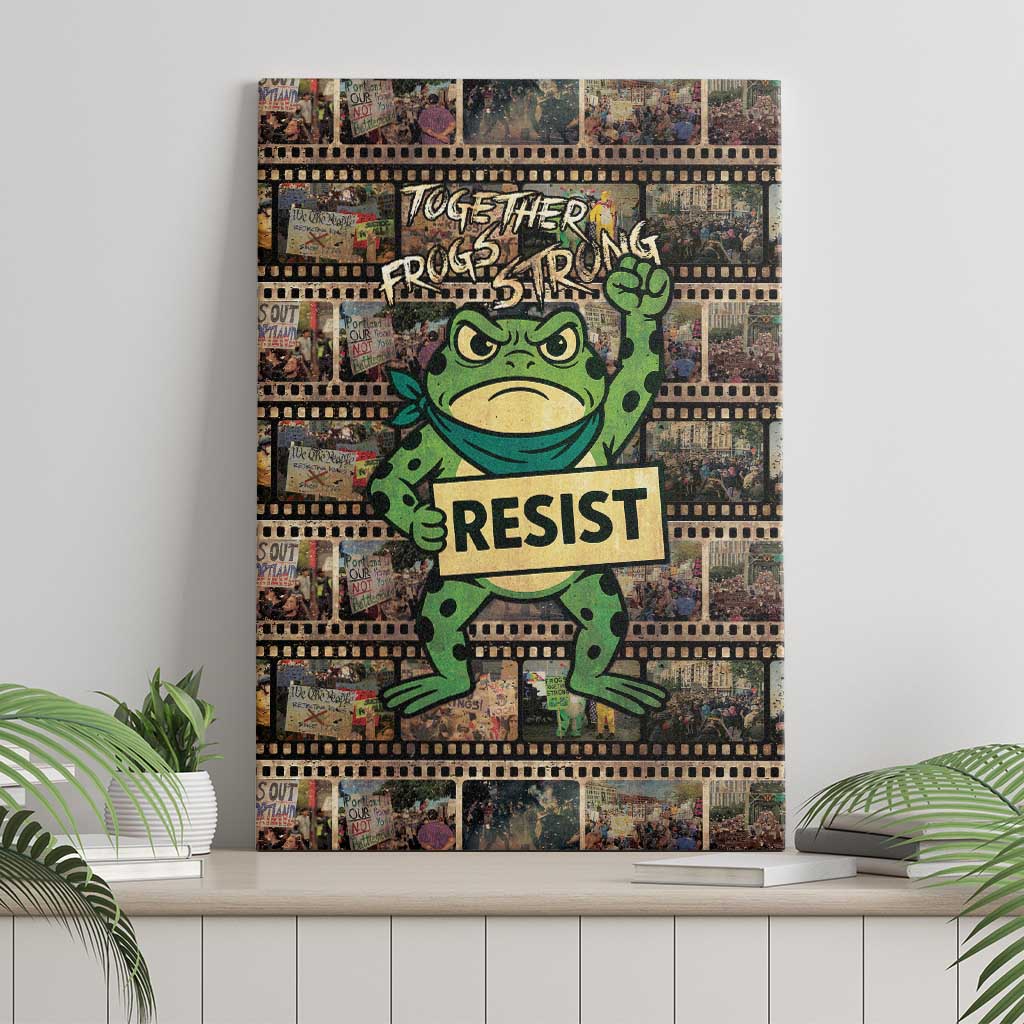 Resist Frog Canvas Wall Art Protest Free Portland LT05