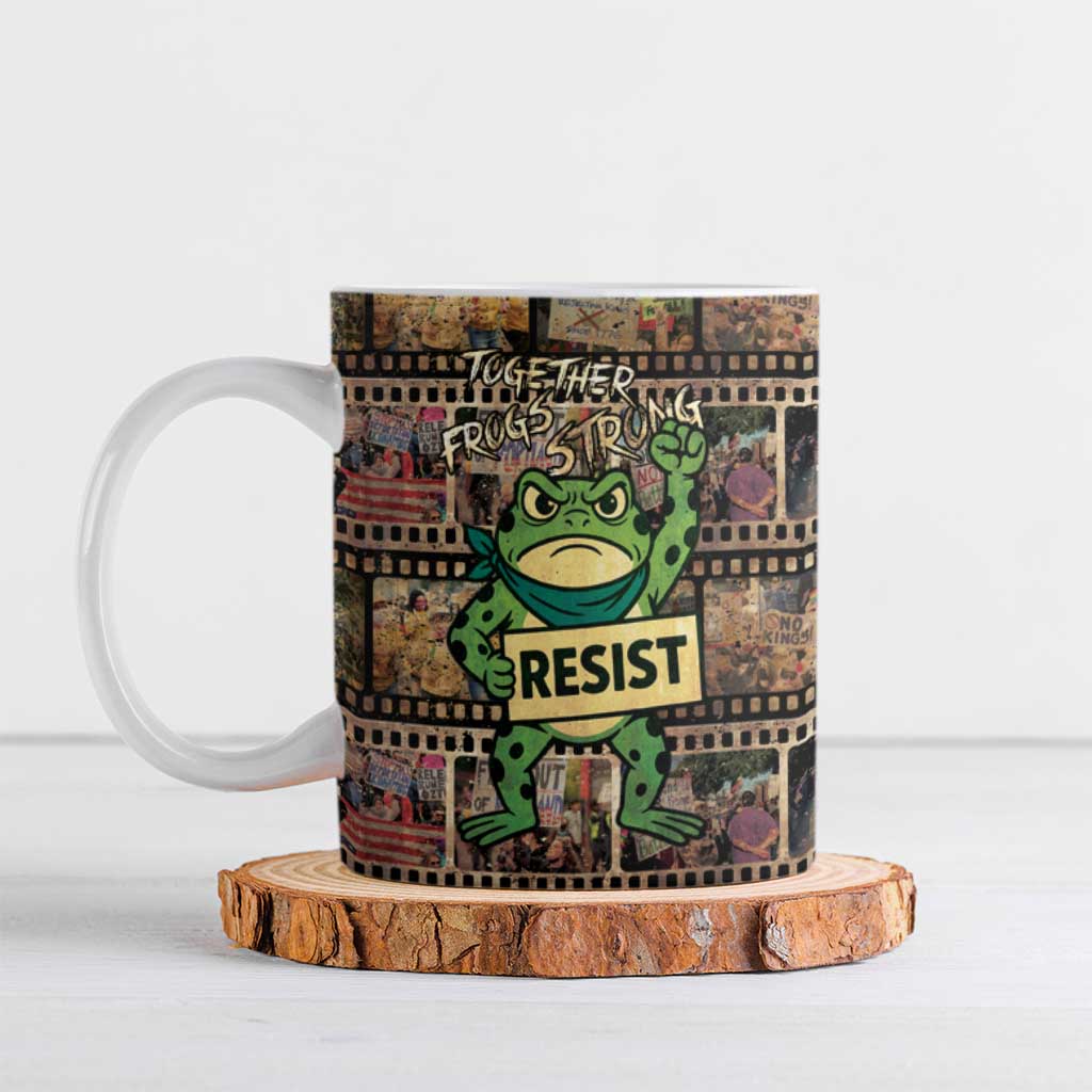 Resist Frog Ceramic Mug Protest Free Portland LT05