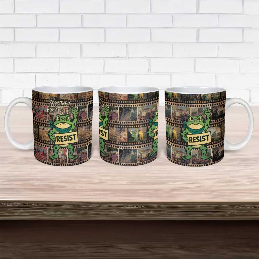 Resist Frog Ceramic Mug Protest Free Portland LT05