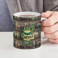 Resist Frog Ceramic Mug Protest Free Portland LT05
