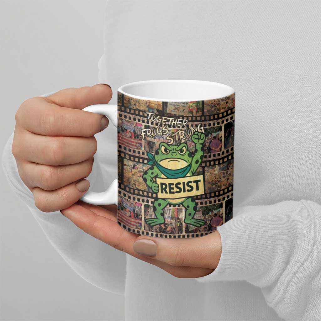 Resist Frog Ceramic Mug Protest Free Portland LT05