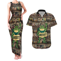Resist Frog Couples Matching Tank Maxi Dress and Hawaiian Shirt Protest Free Portland LT05