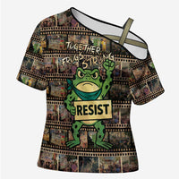 Resist Frog Cross Shoulder Shirt Protest Free Portland LT05