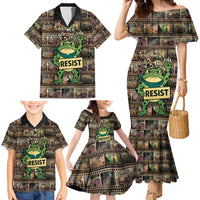 Resist Frog Family Matching Mermaid Dress and Hawaiian Shirt Protest Free Portland LT05