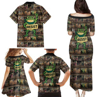 Resist Frog Family Matching Puletasi and Hawaiian Shirt Protest Free Portland LT05