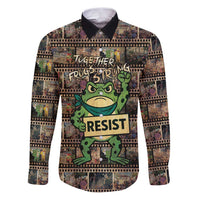 Resist Frog Family Matching Puletasi and Hawaiian Shirt Protest Free Portland LT05