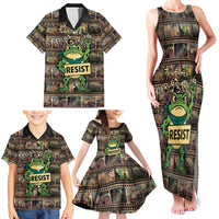 Resist Frog Family Matching Tank Maxi Dress and Hawaiian Shirt Protest Free Portland LT05