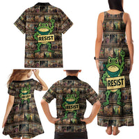 Resist Frog Family Matching Tank Maxi Dress and Hawaiian Shirt Protest Free Portland LT05