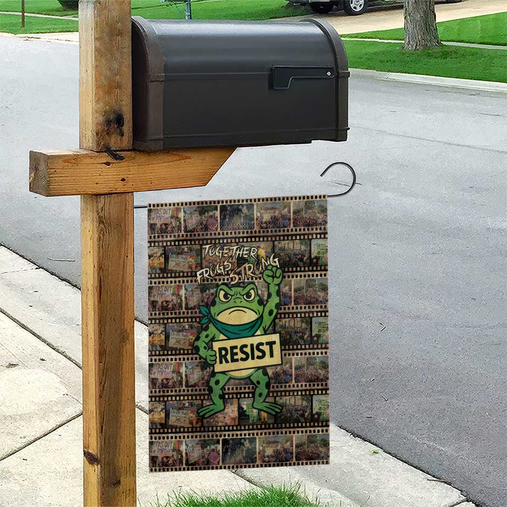 Resist Frog Garden Flag Protest Free Portland LT05