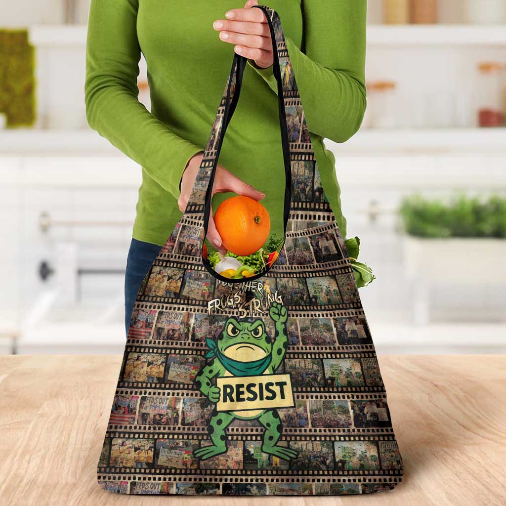 Resist Frog Grocery Bag Protest Free Portland LT05