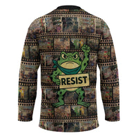 Resist Frog Hockey Jersey Protest Free Portland LT05