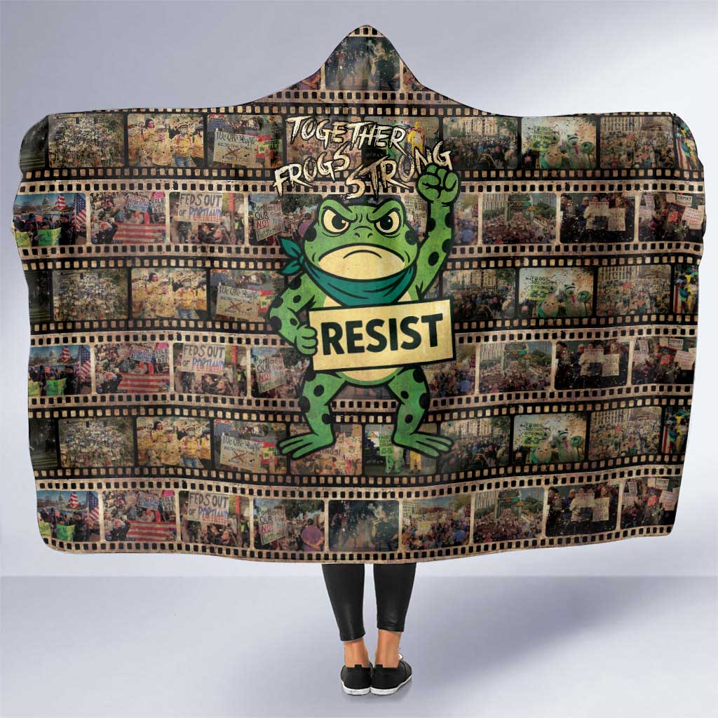 Resist Frog Hooded Blanket Protest Free Portland LT05