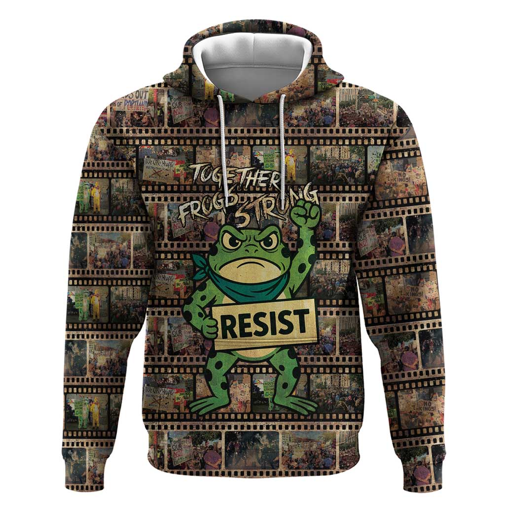 Resist Frog Hoodie Protest Free Portland LT05