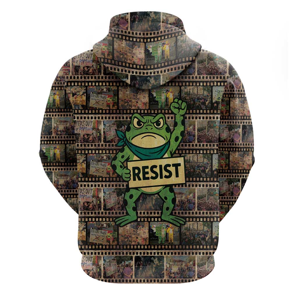 Resist Frog Hoodie Protest Free Portland LT05