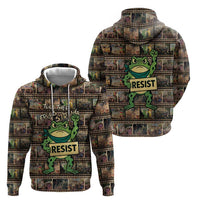Resist Frog Hoodie Protest Free Portland LT05