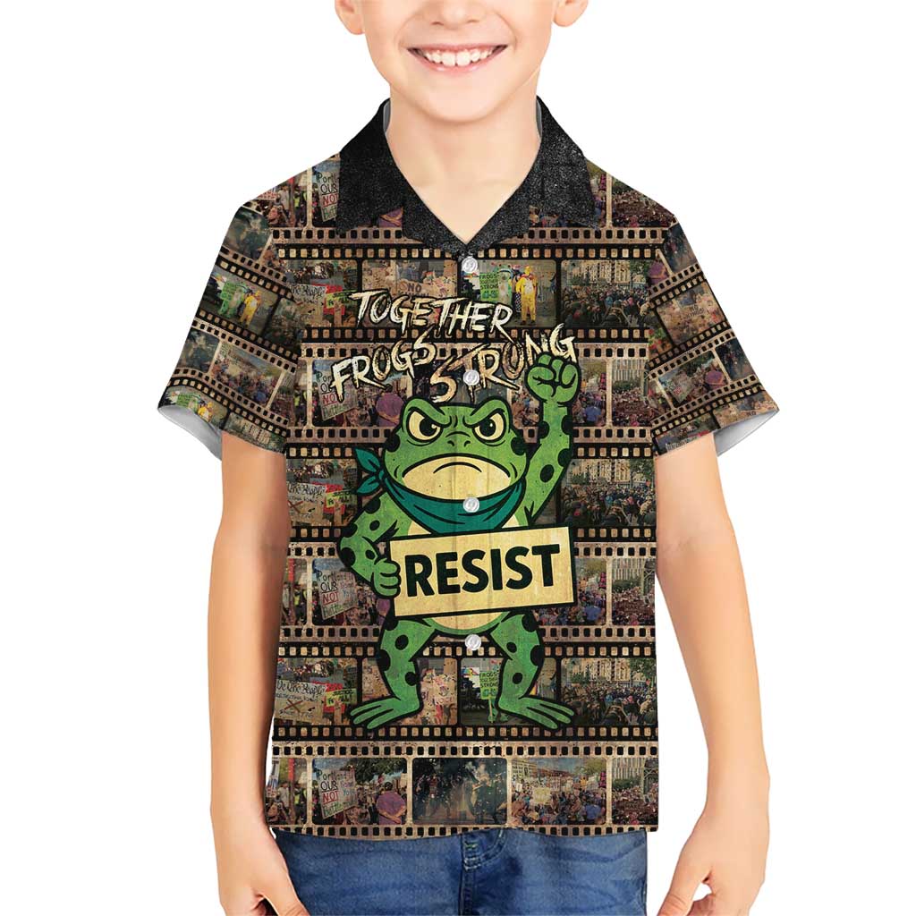 Resist Frog Kid Hawaiian Shirt Protest Free Portland LT05
