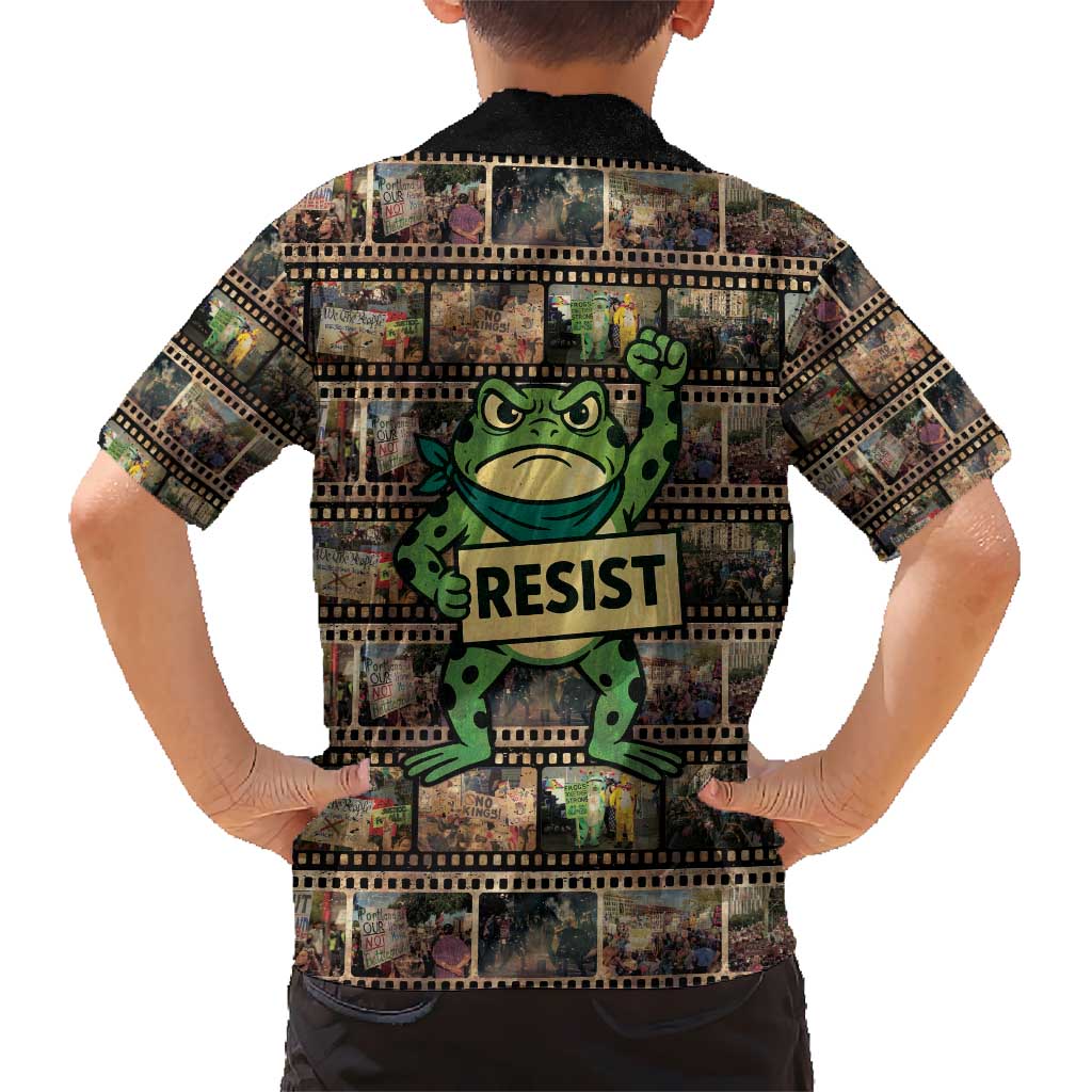 Resist Frog Kid Hawaiian Shirt Protest Free Portland LT05