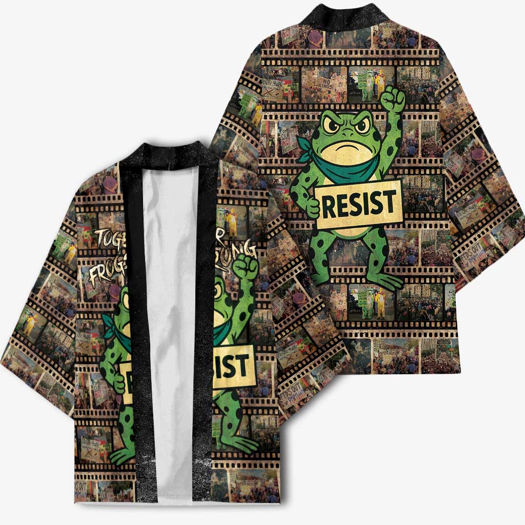 Resist Frog Kimono Protest Free Portland LT05