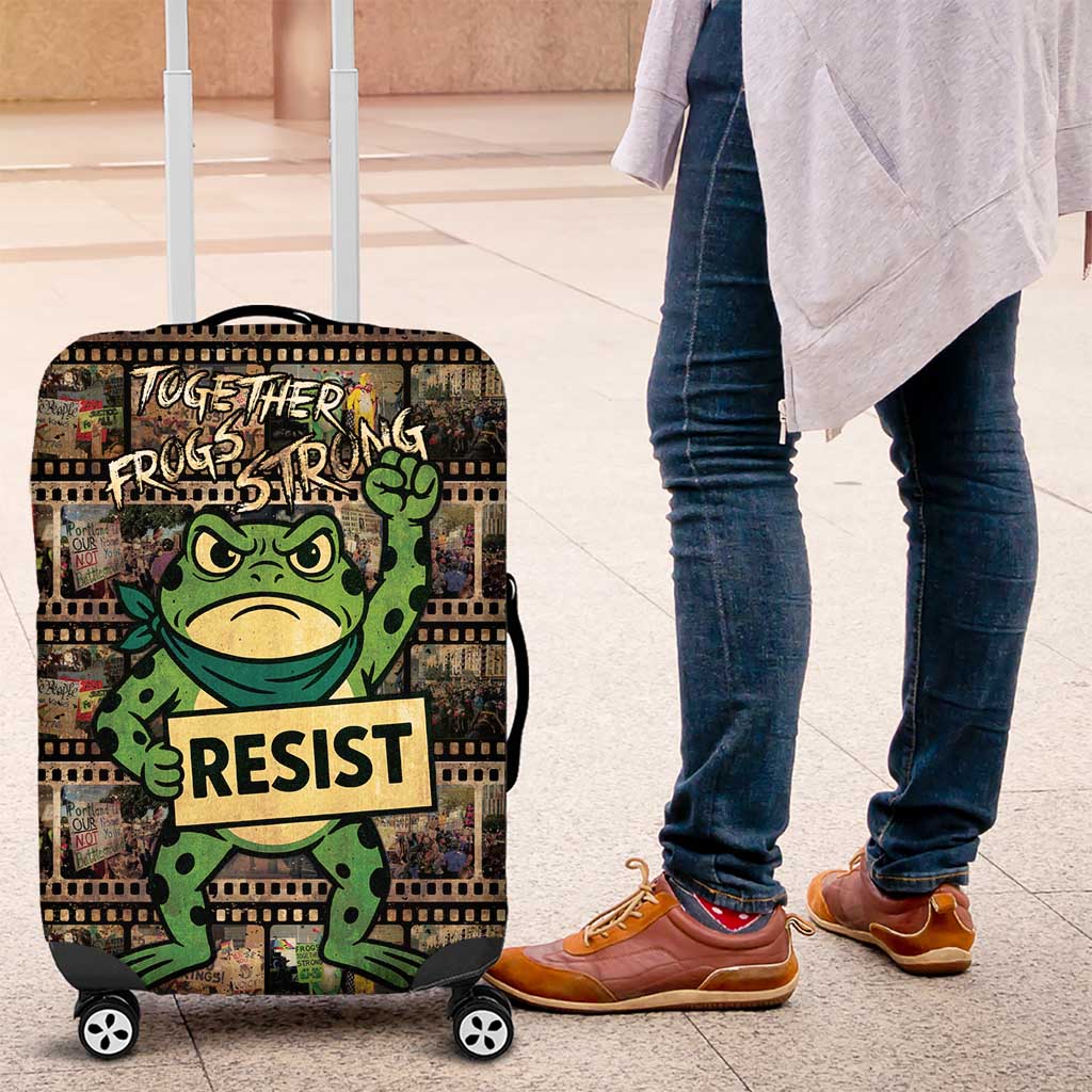Resist Frog Luggage Cover Protest Free Portland LT05
