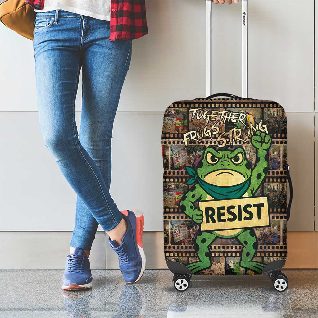 Resist Frog Luggage Cover Protest Free Portland LT05