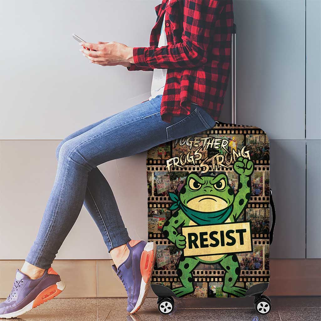 Resist Frog Luggage Cover Protest Free Portland LT05