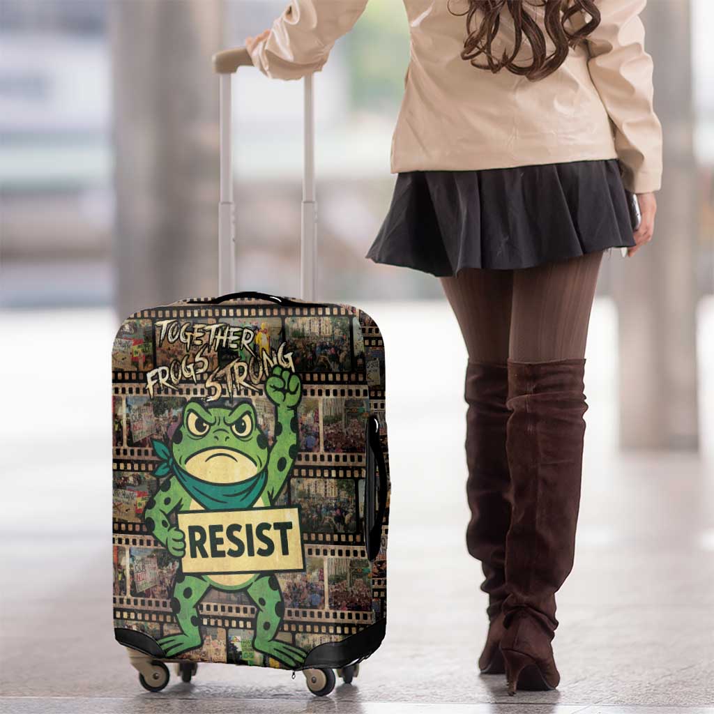Resist Frog Luggage Cover Protest Free Portland LT05