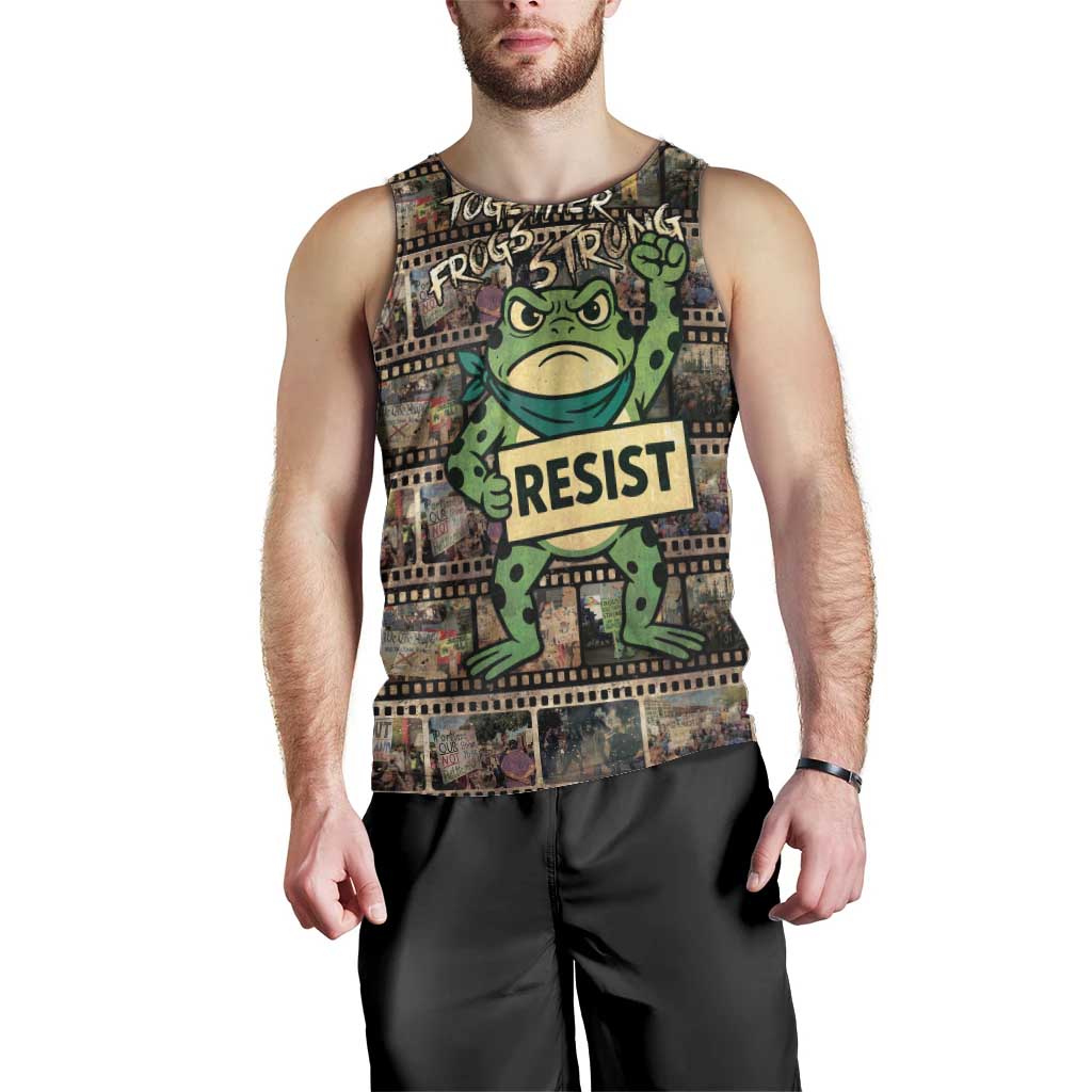 Resist Frog Men Tank Top Protest Free Portland LT05