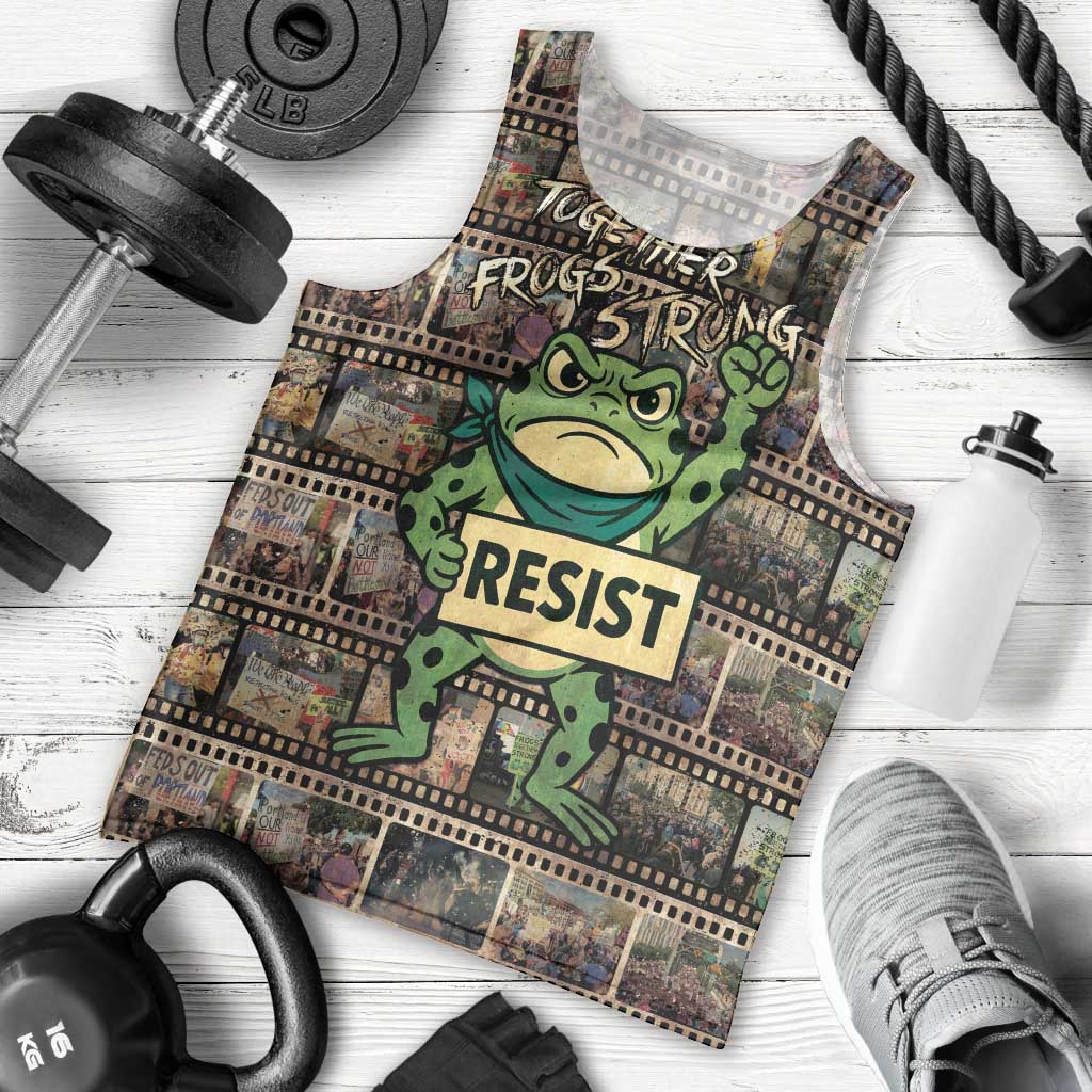 Resist Frog Men Tank Top Protest Free Portland LT05