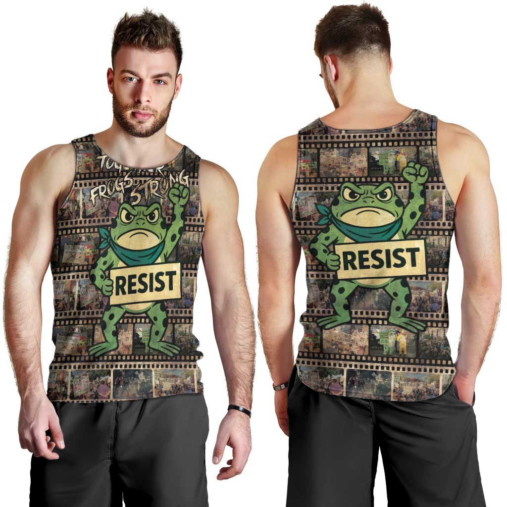 Resist Frog Men Tank Top Protest Free Portland LT05