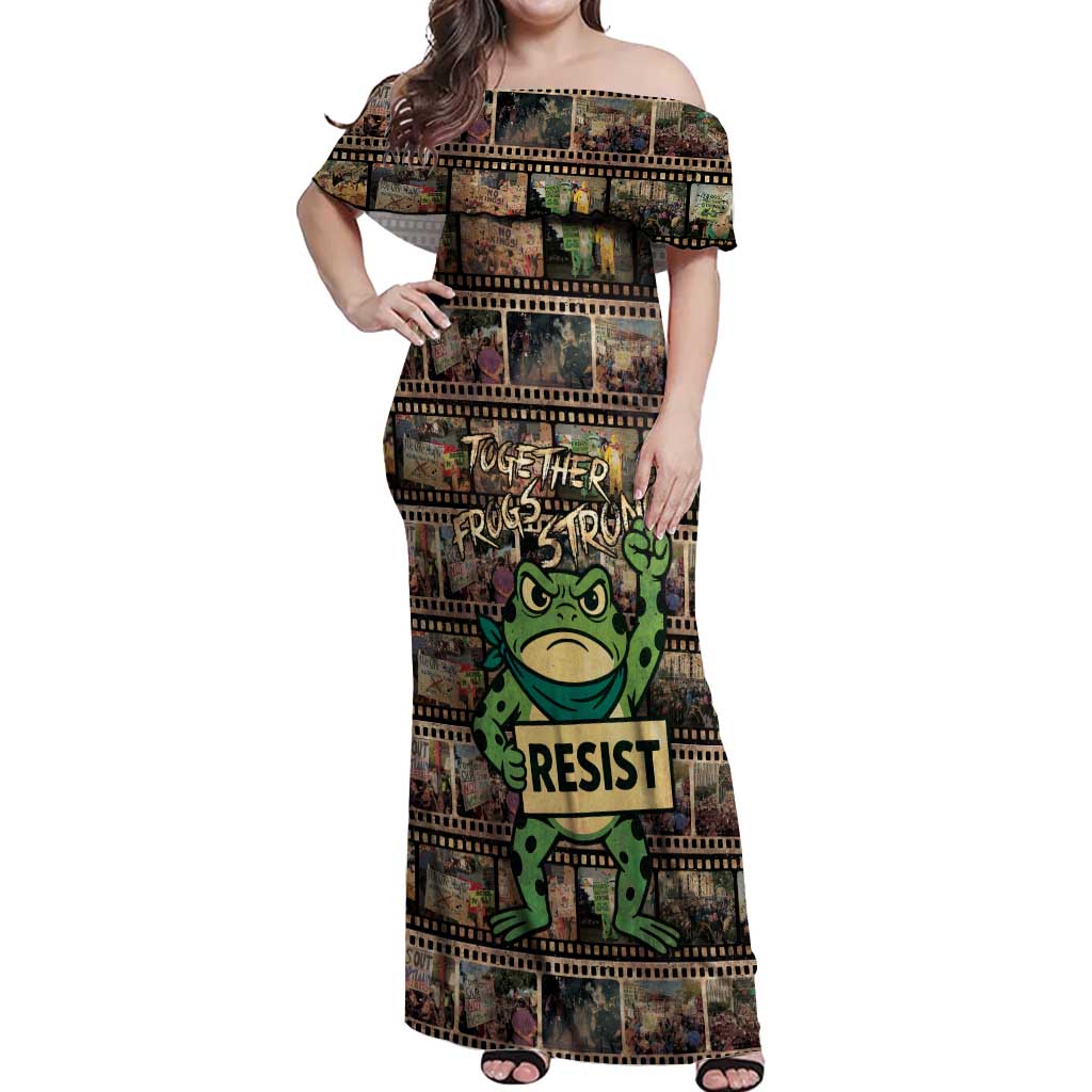Resist Frog Off Shoulder Maxi Dress Protest Free Portland LT05