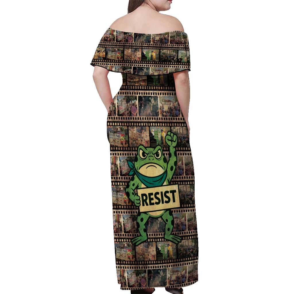 Resist Frog Off Shoulder Maxi Dress Protest Free Portland LT05