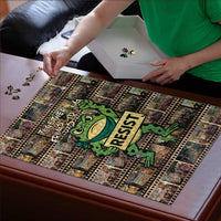 Resist Frog Puzzle Protest Free Portland LT05