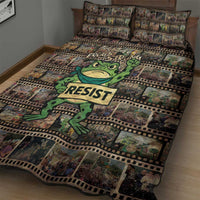 Resist Frog Quilt Bed Set Protest Free Portland LT05