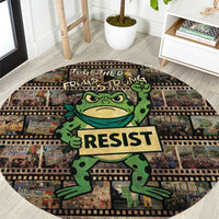 Resist Frog Round Carpet Protest Free Portland LT05