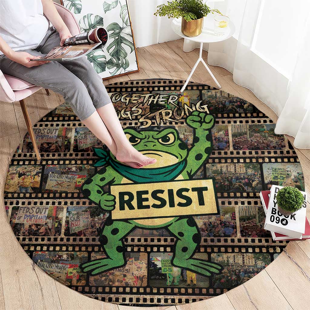 Resist Frog Round Carpet Protest Free Portland LT05
