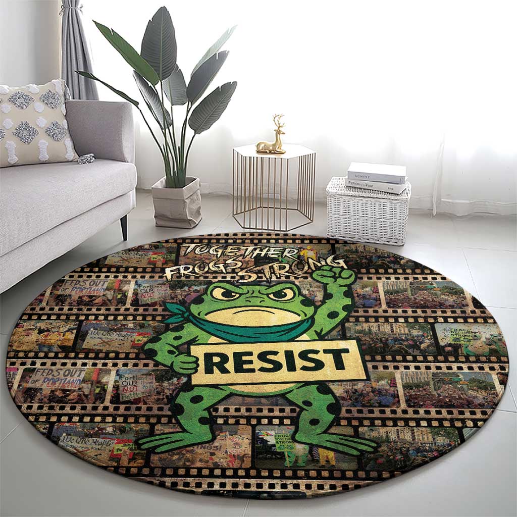 Resist Frog Round Carpet Protest Free Portland LT05
