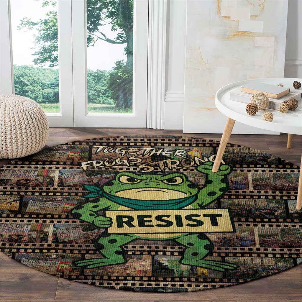 Resist Frog Round Carpet Protest Free Portland LT05