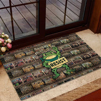 Resist Frog Rubber Doormat Protest Free Portland LT05