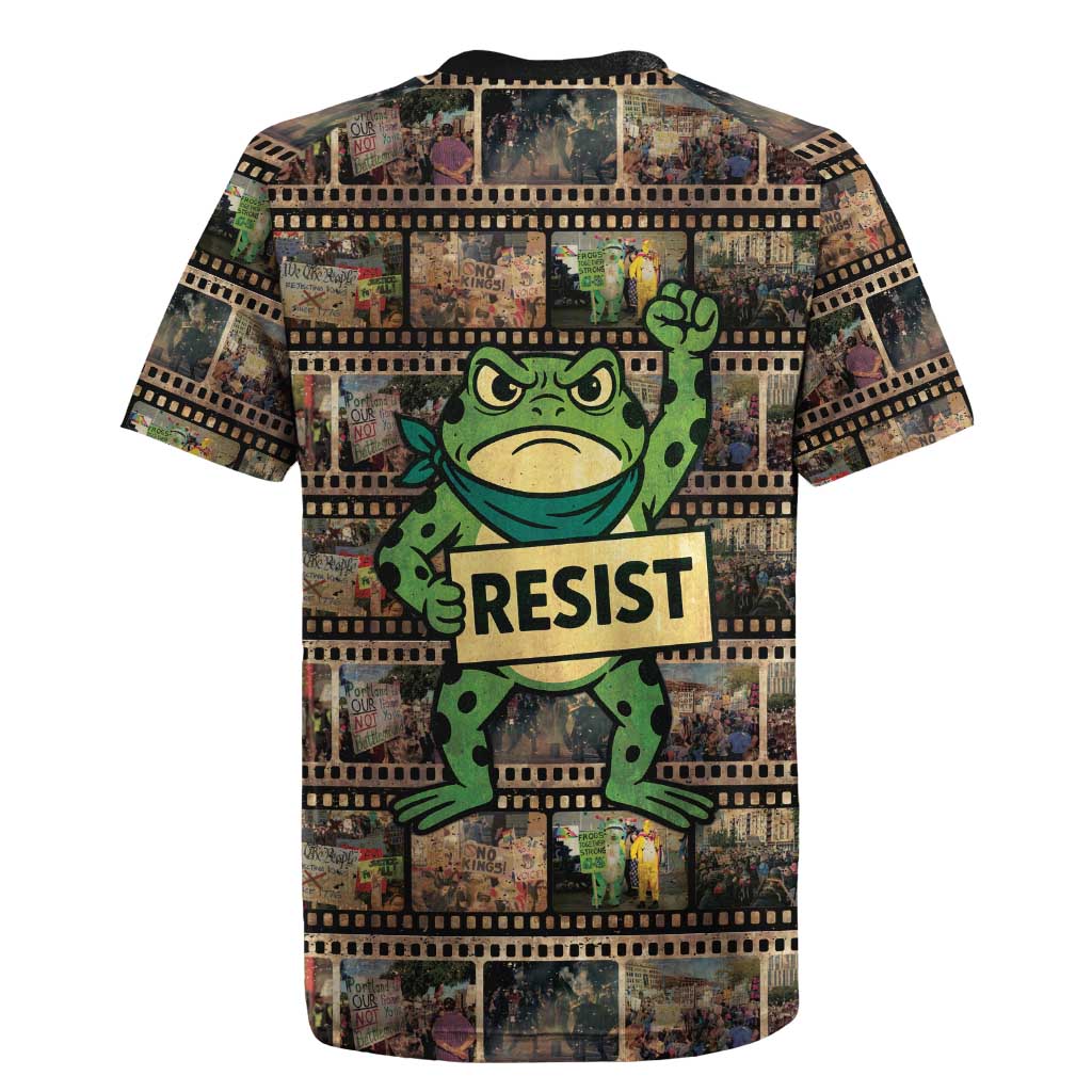 Resist Frog Rugby Jersey Protest Free Portland LT05