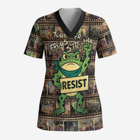 Resist Frog Scrub Top Protest Free Portland - Wonder Print Shop